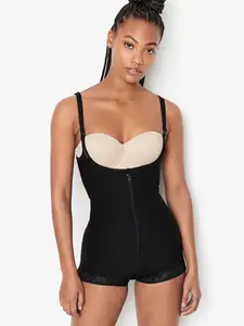 -шортики с плотной компрессией и открытой грудью Leonisa Shapewear, черный