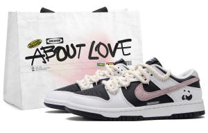 Nike Dunk Peach Panda низкие скейтборд обувь unisex черный белый