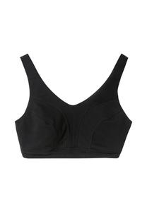 Бюстгальтер со слегка прозрачными вставками из сетки. Sheego, черный