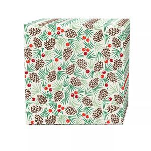 Набор салфеток, 100% полиэстер, набор из 4 шт., 18x18 дюймов, праздничная листва и ягоды
