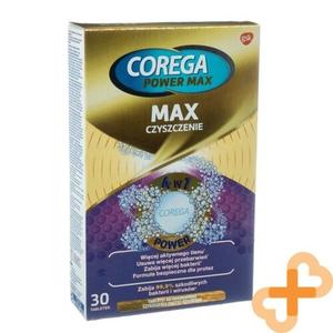 Max Clean 4 в 1 Таблетки для чистки зубных протезов Ежедневный уход 30 таблеток Corega