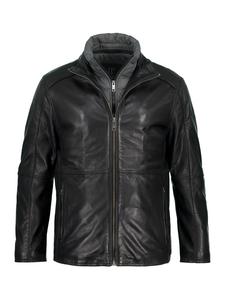 Кожаная куртка JP1880, черный