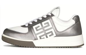 G4 Кроссовки низкие кожаные Givenchy, серебристые