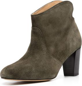 Женские модные ботильоны FOWT с заокругленным носком, на толстой средней высокой подошве, с V-образным вырезом сзади, зимние офисные туфли на размеры 4-15 М US, Dark Olive Green