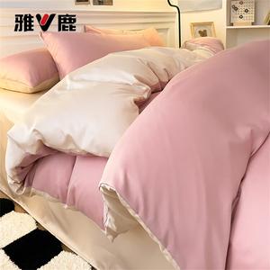 Yalu Комплект постельного белья 1,5 м, 4 предмета: простыня на резинке, пододеяльник 200х230 см