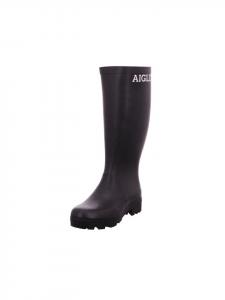 Женские резиновые сапоги Aigle высокие нескользящие, черный