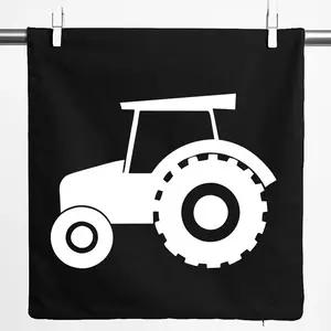 Наволочка Huuraa "Трактор" подарочная, 40x40 см, черный хлопок, подарок "Трактор" Hellweg Druckerei