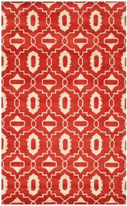 Ковер SAFAVIEH, 244 x 305 см, Chatham Collection, Orange & Ivory, ручной работы из шерсти, идеален для помещений с высокой проходимостью в гостиной, спальне (CHT632B)