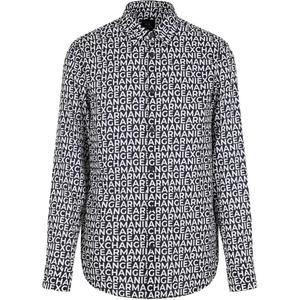 Мужская рубашка AE FW24 с узором Armani Exchange, patternization