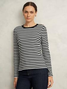 Топ Tamsin с деталями на плечах Hobbs, Navy/Ivory