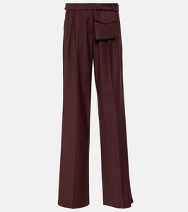 Прямые шерстяные брюки sylvia со средней посадкой Aya Muse, бургундия