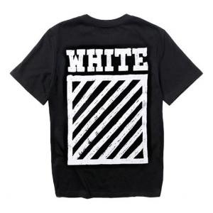Футболка Off-White square frame Printing Round Neck Short Sleeve Unisex Black, черный