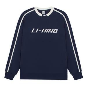 Спортивная толстовка Li-Ning Striped Graphic Sweatshirt 'Navy' AWDRD50-8, темно-синий
