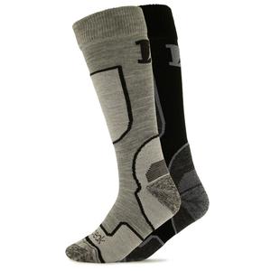 Лыжные носки Heber Peak CedarHe. Ski Socks 2-Pack, цвет Black/Grey, Light Grey/Black
