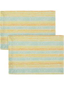 Erwin Müller Жаккардовые, хлопковые, тканые салфетки, набор из 2 штук, цвет оранжево-мятный