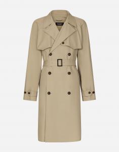Двубортный тренч Dolce & Gabbana, бежевый