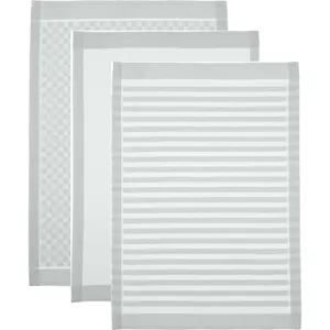 Полотенце РОСС "SUPERIOR", (комплект, 3 шт., 3х кухонные полотенца 50х70 см) Ross, цвет chromfarben/weiß