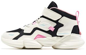 Антискользящие износостойкие повседневные детские кроссовки черно-белые ERKE KIDS Jet Black/Ivory White