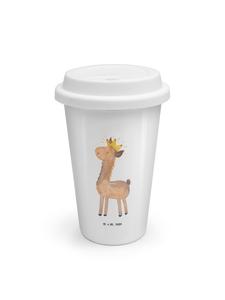 Mr. & Mrs. Panda Кофейная кружка на вынос с надписью «Лама Кинг» белым цветом