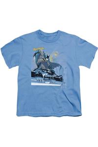 Футболка с коротким рукавом для детей Batman "Два горгулья Готэма" Gildan, синий