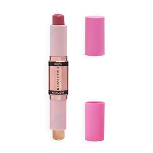 Хайлайтер и румяна в стике REVOLUTION Blush & Highlight, Mauve glow