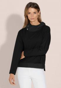 Худи MADELEINE MIT FEINEN PLISSEE-PARTIEN, Black