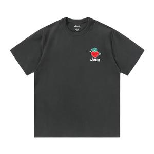 Футболка для школьников с круглым вырезом Moderate Jeep, темно-серый