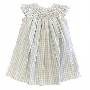 Детское платье Bishop в пастельно-зеленую клетку Banana Split