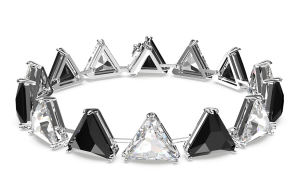 Браслет Milenia Crystal с треугольными вставками Swarovski, черный