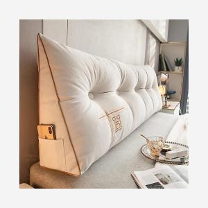 Треугольная подушка для спинки, подушка для изголовья кровати, прикроватная подушка, длинная подушка для чтения, подушка для поддержки спины на диване/кровати со съемным чехлом, мягкая и удобная (Цвет: D, Размер: 18) COZMAX