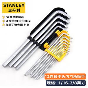 Stanley Набор из 12 предметов: дюймовый шестигранный ключ с плоской головкой, шестигранная отвертка, тип L 92-620-23