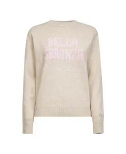 Свитер с круглым вырезом Mc2 Saint Barth, бежевый