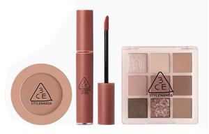 Премиальный мягкий и полупрозрачный набор макияжа против старения Velour Matte Metallic из трех предметов 3CE