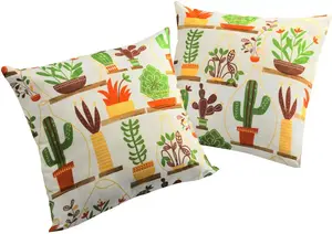 Вирт декоративная подушка "Дуб", чехол без наполнителя, 2 шт Wirth 40х60 см, терракотовый