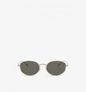 Солнцезащитные очки в титановой овальной оправе Ov1347St Sirry Oliver Peoples, золотой