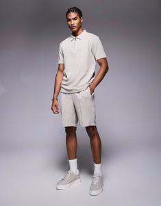 Жаккардовые шорты River Island в цвете «камень»