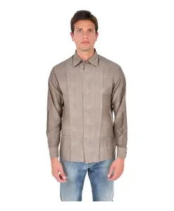 Рубашка с шевроном Emporio Armani, бежевый