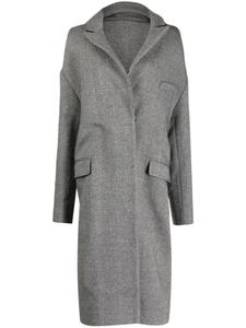 Coperni однобортное пальто с узором в елочку, черный