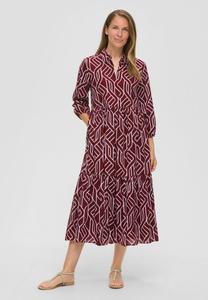 Платье-рубашка UND VOLANTS s.Oliver BLACK LABEL, темно-красный