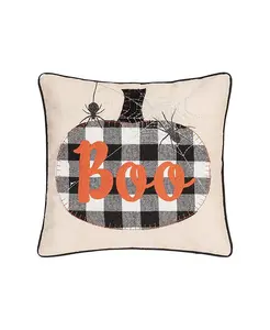 Декоративная подушка на Хэллоуин с цепочкой "Франклин блэк бу", 18 x 18 дюймов C&F Home, beige/khaki