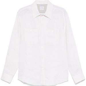 Рубашка с текстурой slub Brunello Cucinelli, белый