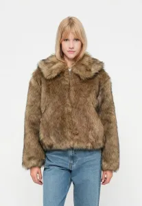 Короткая зимняя куртка на молнии спереди Abercrombie & Fitch, Brown