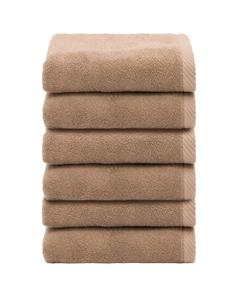 Набор из 6 полотенец для рук ediree из турецкого хлопка Linum Home, Cocoa