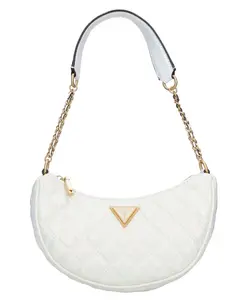 Стеганая сумка Giully цвета слоновой кости через плечо Guess, бежевый