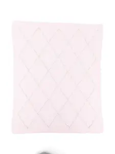 Вязаный плед с ромбами Little Bear, розовый