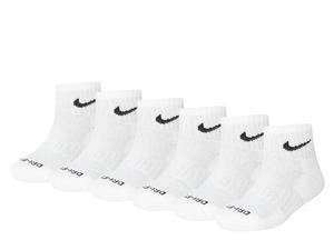 Носки Nike Kids' Quarter Ankle Socks - 6 Pack, белый