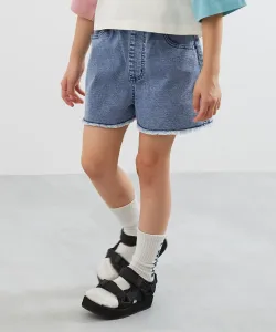 Джинсовые шорты, брюки и полубрюки из ткани Raku Denim с химической обработкой, бахромой, весна/лето 2015 Devirock, цвет 002-Chemical Navy