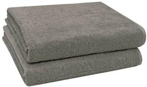 Банное полотенце Zollner 00000321 2 шт, 100x1x150 см, серо-коричневый