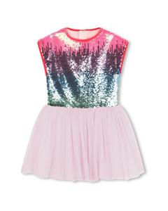 Платье из джерси без рукавов Billieblush с пайетками, розовый