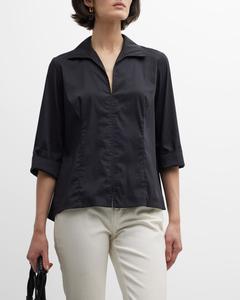 Рубашка из эластичного хлопка с рукавами 3/4 Finley